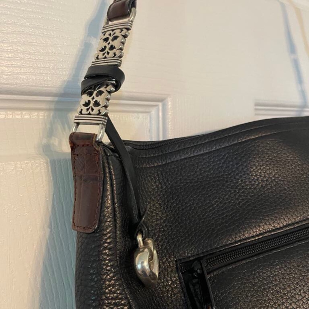 Brighton Black and Brown Shoulder Bag with Sleek Design - Picture 7 of 15